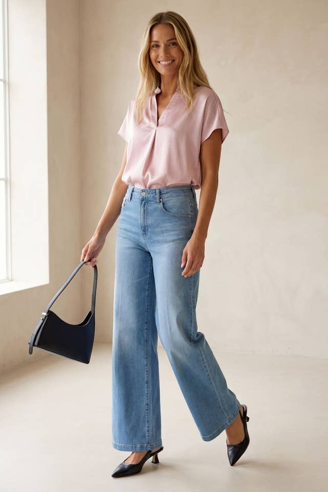 Naked Zebra – Engroshandel Bluse - Dame – Skjortebluse i rynket satin18