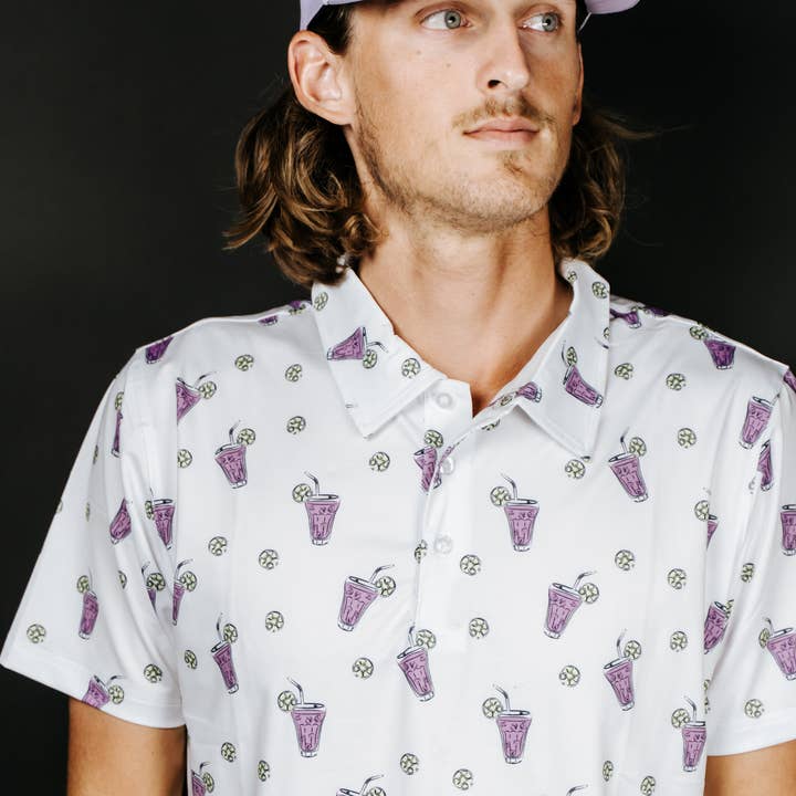 Purple Drank Polo for wholesale by Shank It Golf