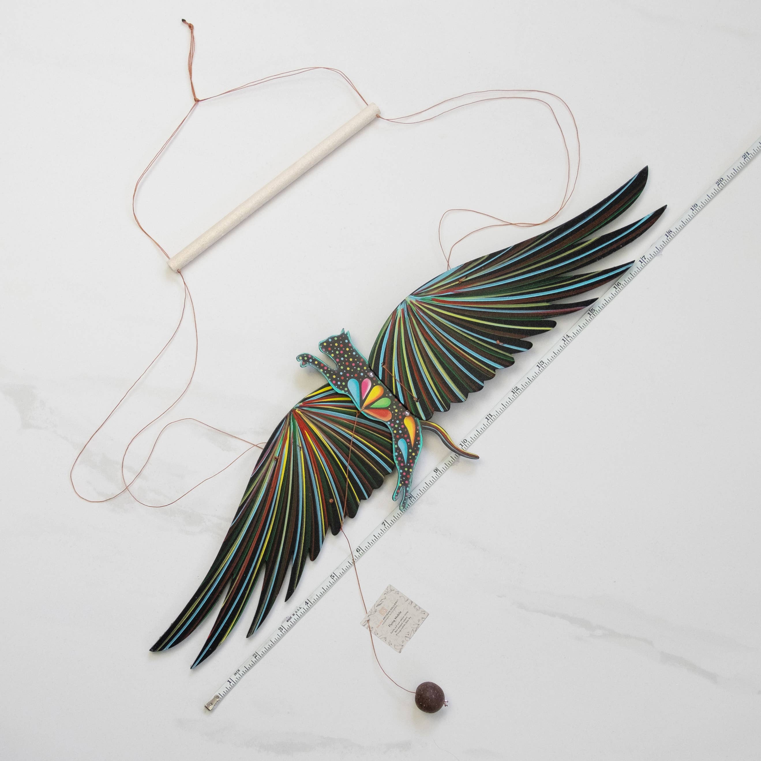 Tulia's Artisan Gallery - Wholesale Mobile - Cat Alebrije Flying Mobile4