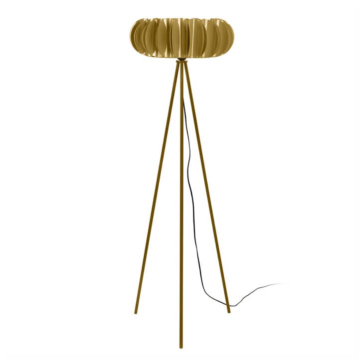 Tosel Shop - Wholesale Accent/Desk Lamp - TIAGO - Gold Metal Tripod Floor Lamp