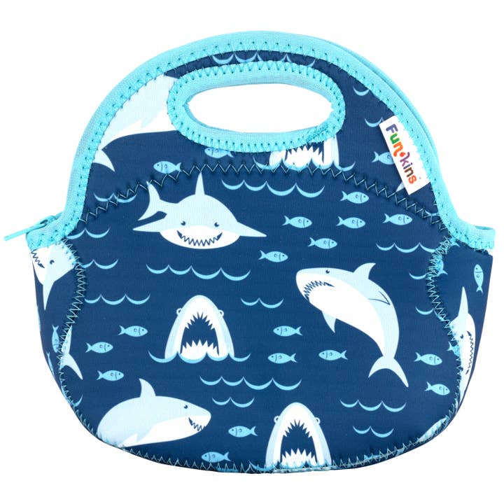 Small, Machine Washable Lunch Bag for Kids - Sharks for wholesale by My Funkins