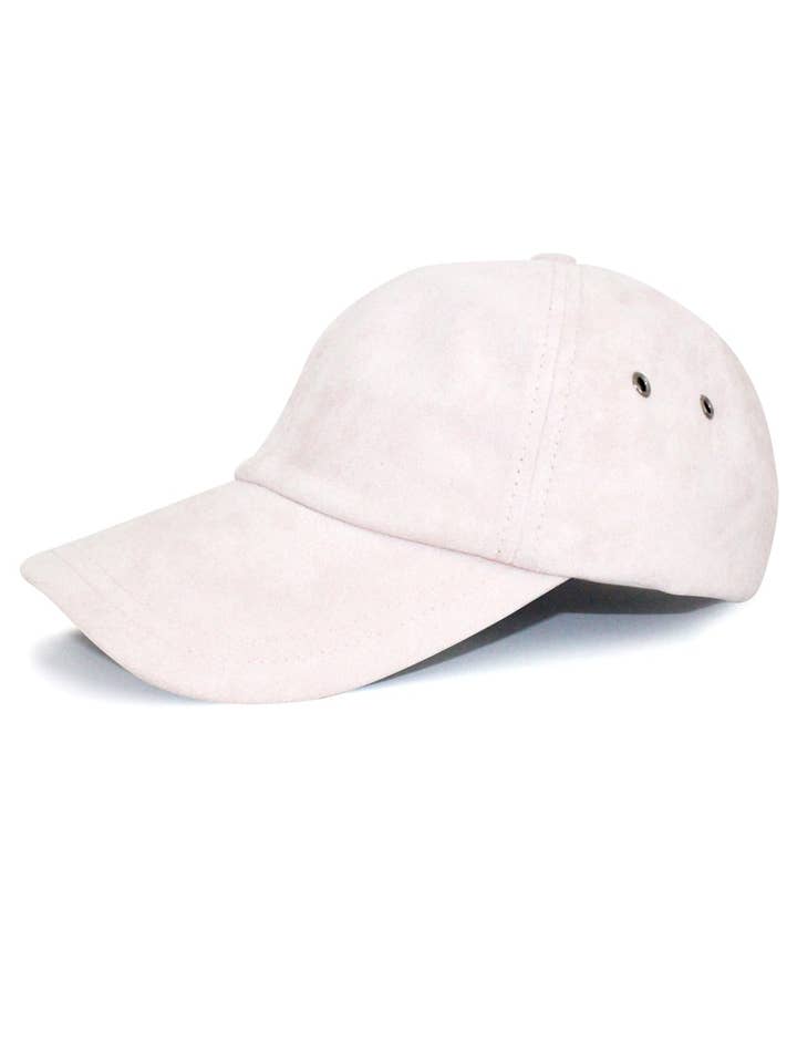 Ultra Suede Baseball Cap - Blush for wholesale by Knotty Accessories