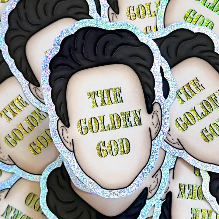 Golden God Dennis Reynolds It's Always Sunny Sticker for wholesale by TallMade