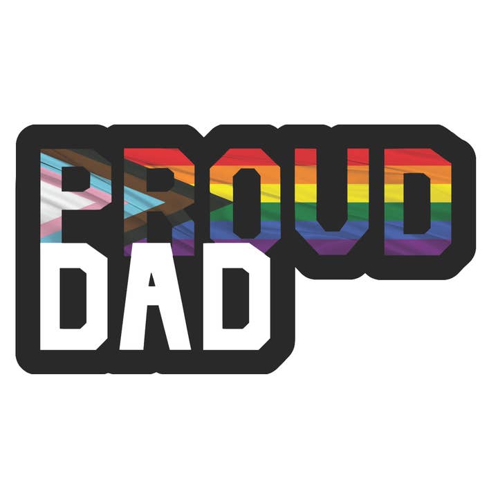 Proud Dad Sticker for wholesale by Own Your Pride