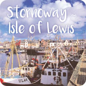 Fotografisk Coaster Stornoway Isle of Lewis for engroshandel hos Island Blue Publishing