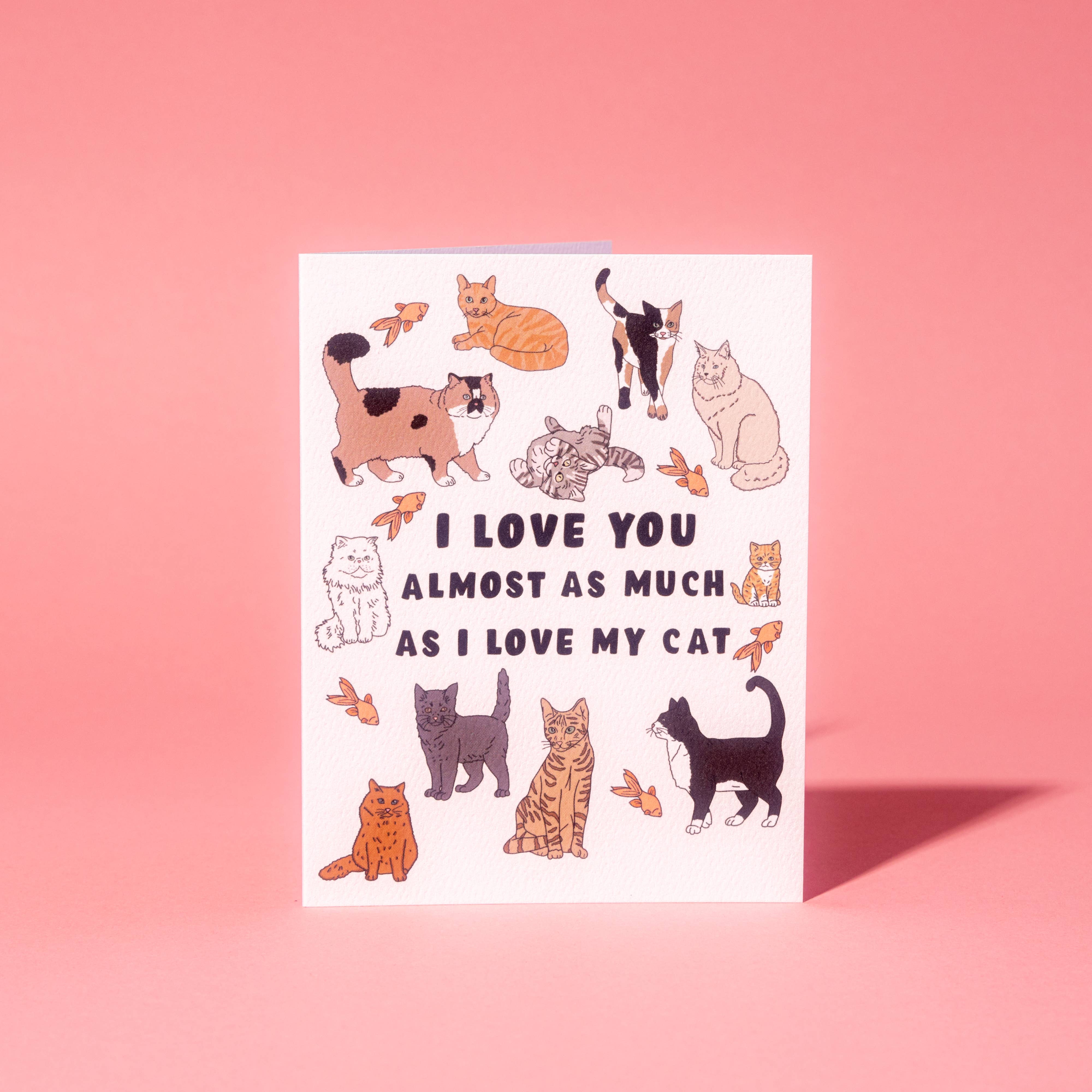 Illustrating Amy - Vente Cartes de déclaration d'amour - Carte J'aime Mon Chat2