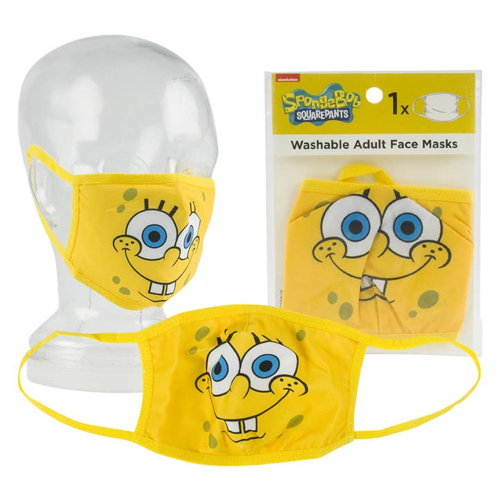 Deluxe Import Trading - Wholesale Protective Face Mask/Shield - SpongeBob Adult Face Masks