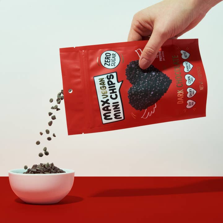 Max Sweets - Wholesale Chocolate Covered Sweets - VEGAN Dark Chocolate Chips - Sugar Free Chocolate