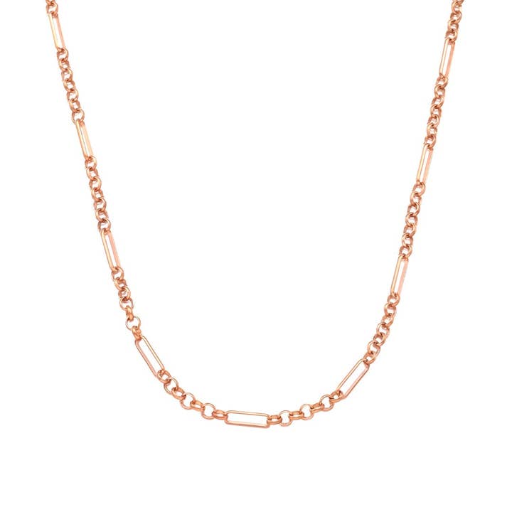 Collier d'assemblage allongé - Or rose pour la vente par RoseGold Apparel