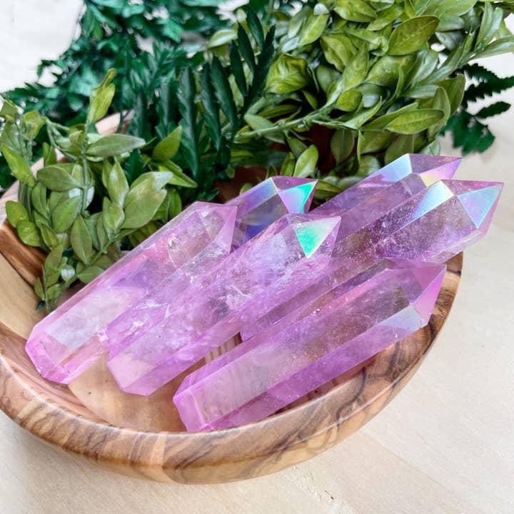 Ewelina Pas Jewelry - Wholesale Spiritual Stone/Crystal - 2.5-3inch Pink Aura Crystal Quartz Point