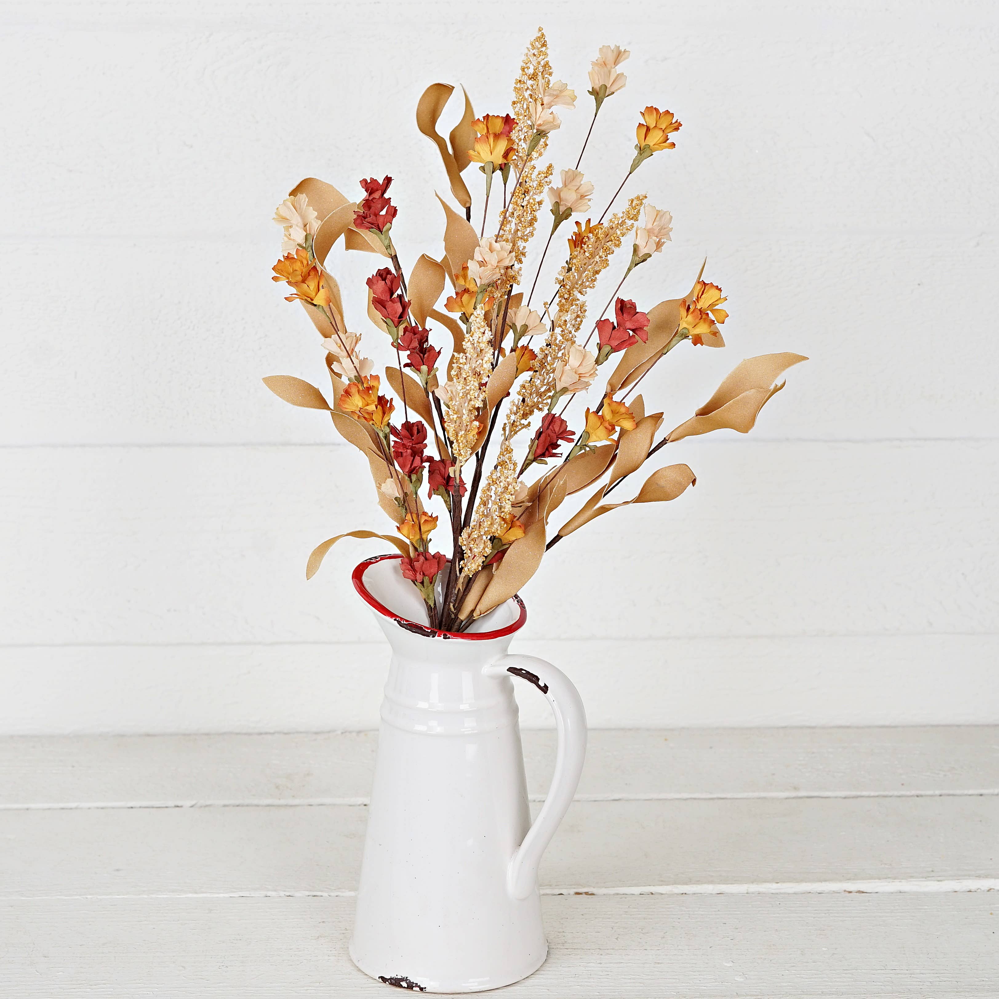 Impressive Enterprises, Inc. - Wholesale Artificial Flowers - 31618-18in Bush-Cluster wild flowers with leaves and heather3