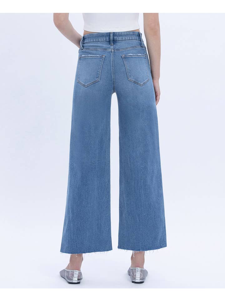 SERENE PROMISE HIGH RISE COMFORT WAISTBAND CROP WIDE JEANS T6947 for wholesale on Faire1