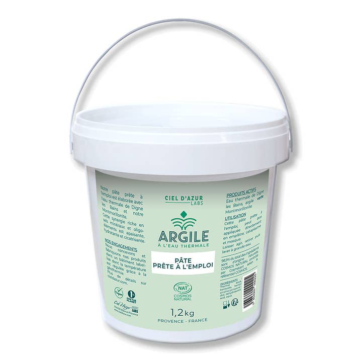 Pasta de arcilla y agua termal lista para usar 1.2Kg para venta al por mayor de Ciel d'Azur Labs