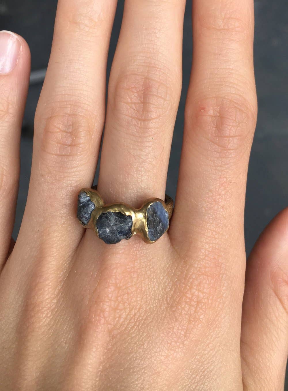 Emilie Shapiro Jewelry - Wholesale Multi-Stone Ring - Triple Sapphire Ring4
