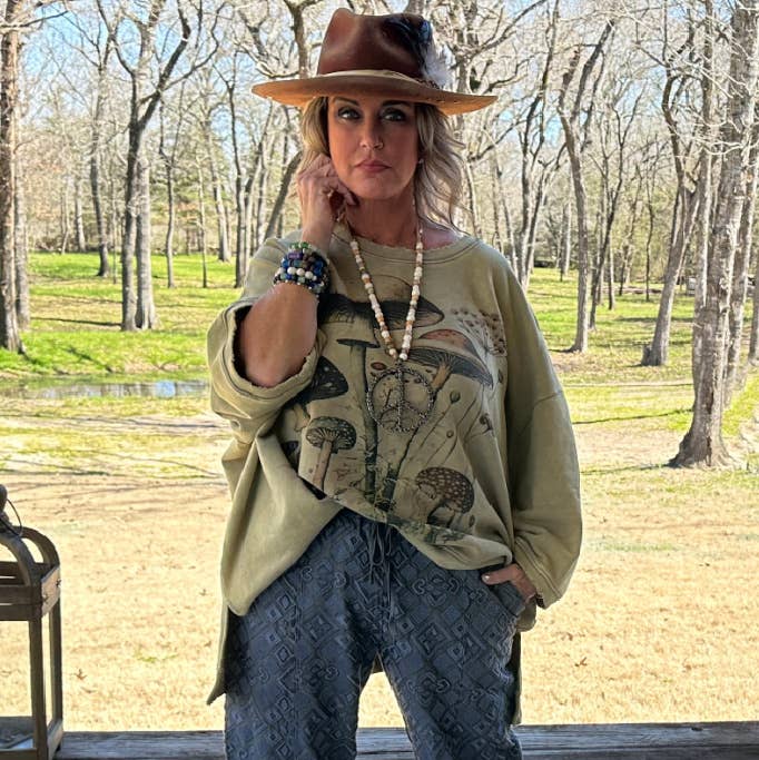 Jaded Gypsy - Wholesale Lounge Sweatpants/Joggers - Women's - Diamond in the Rough Jogger - Denim0