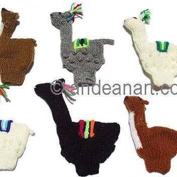 AndeanArt - Wholesale Finger Puppet - Kids & Baby - Hand Knitted Finger Puppets - Alpaca Figurine - Rustic Quality - US STOCK