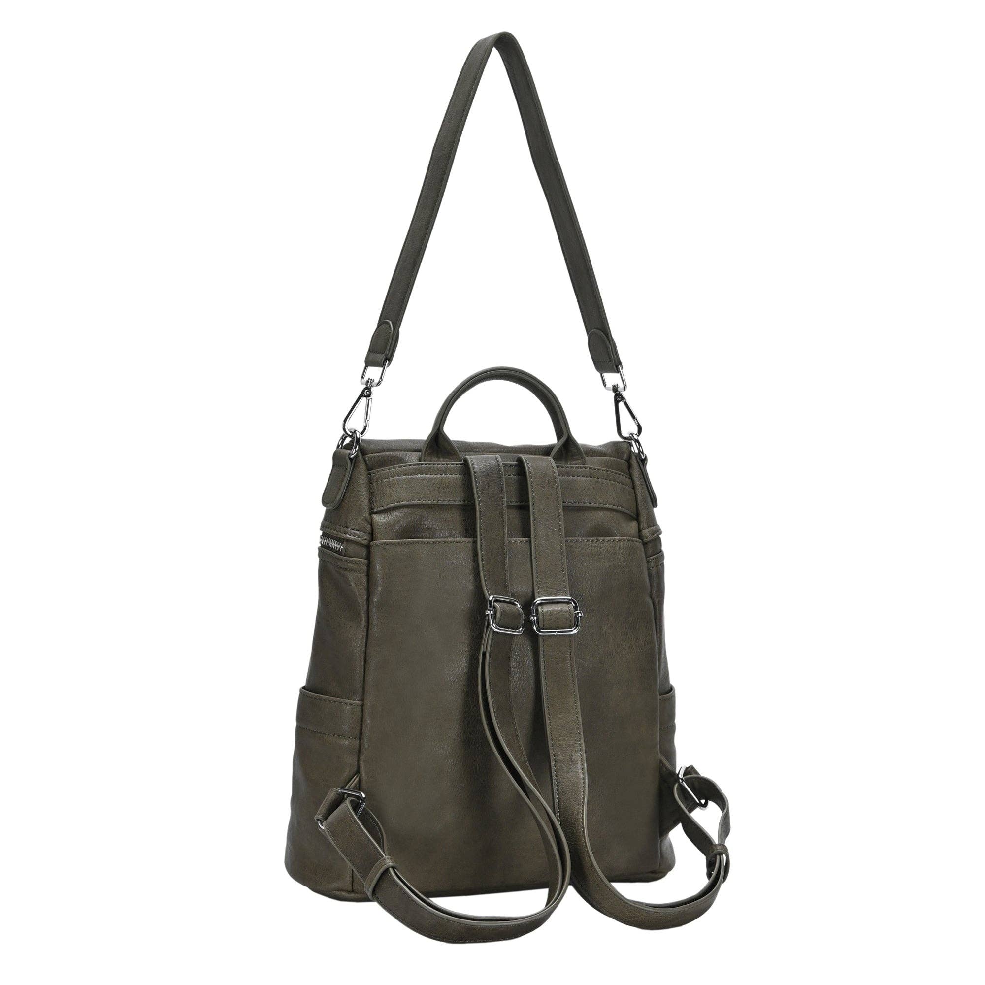 MMS Brands - Wholesale Backpack - Women's - Sienna Utilitarian Shoulder Backpack Purse4