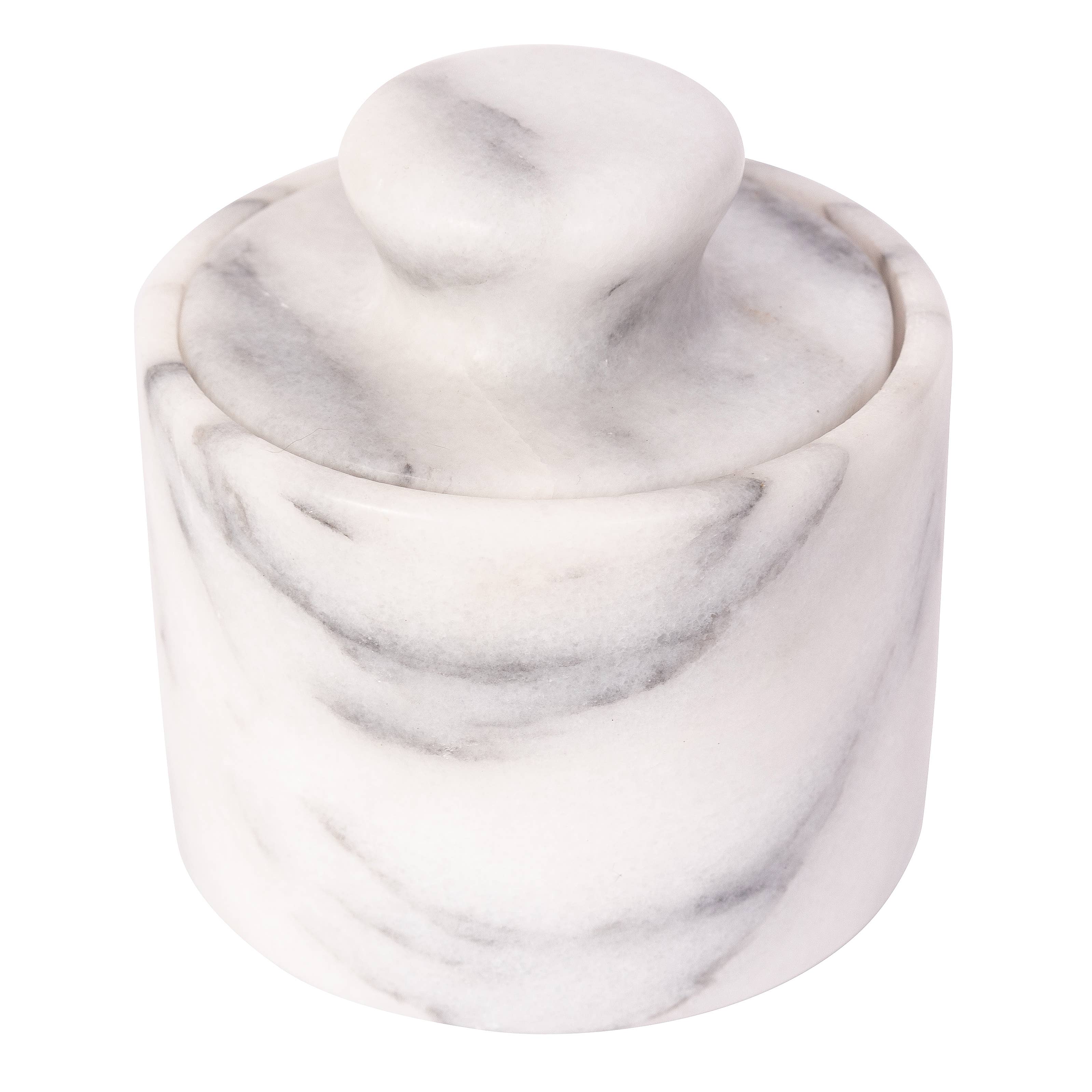 Artifacts Trading Company - Wholesale Salt Mill - Marble Salt Cellar with Lid – Kitchen Storage2