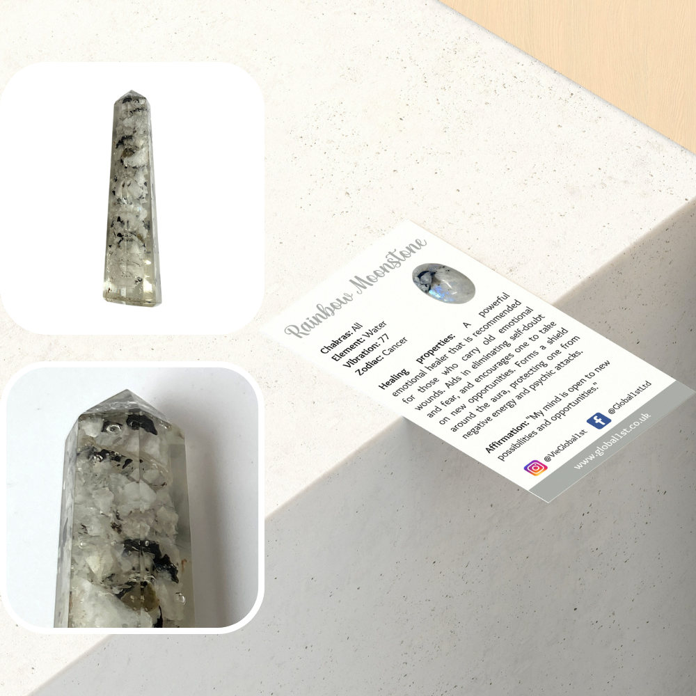 VIE - Vente Pierre et cristal de spiritualité - Tour obélisque en orgonite, 10-12 cm11