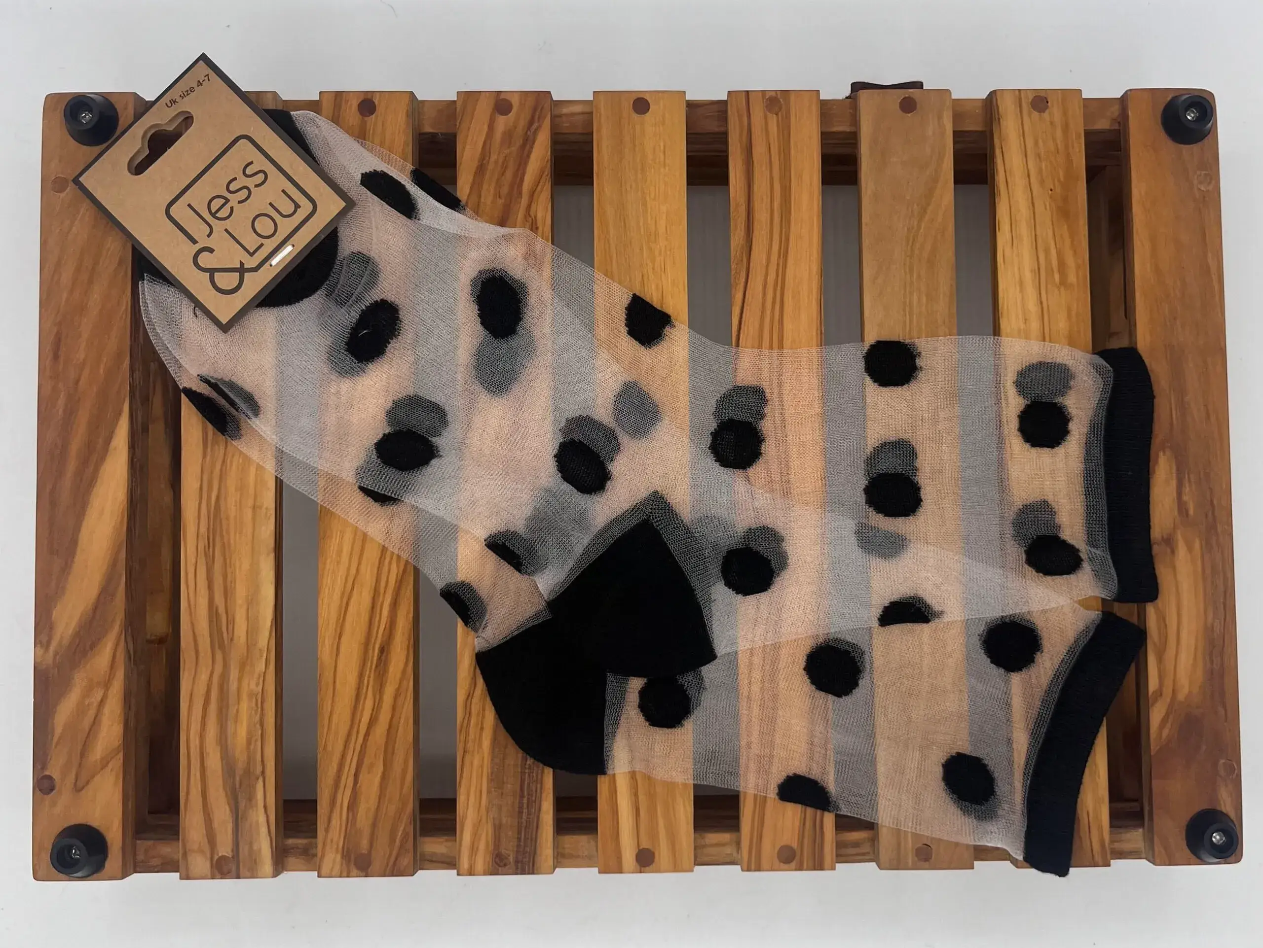 Jess & Lou – wholesale Socks – Women's – Footwear Elegance - Fashion Mesh Socks1