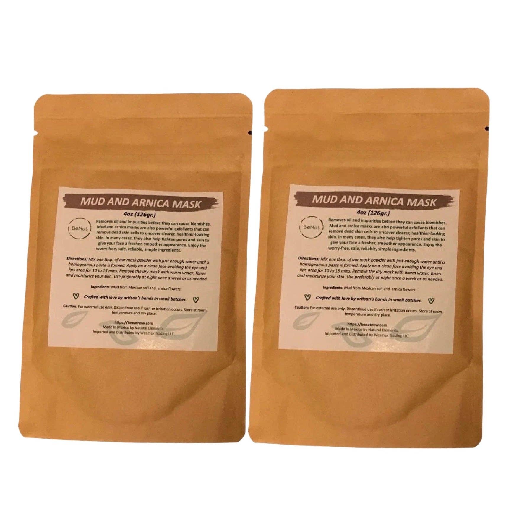 VIAI Beauty - Wholesale Skincare Face Mask - BENAT 2-pack Mud & Arnica Facial Mask0