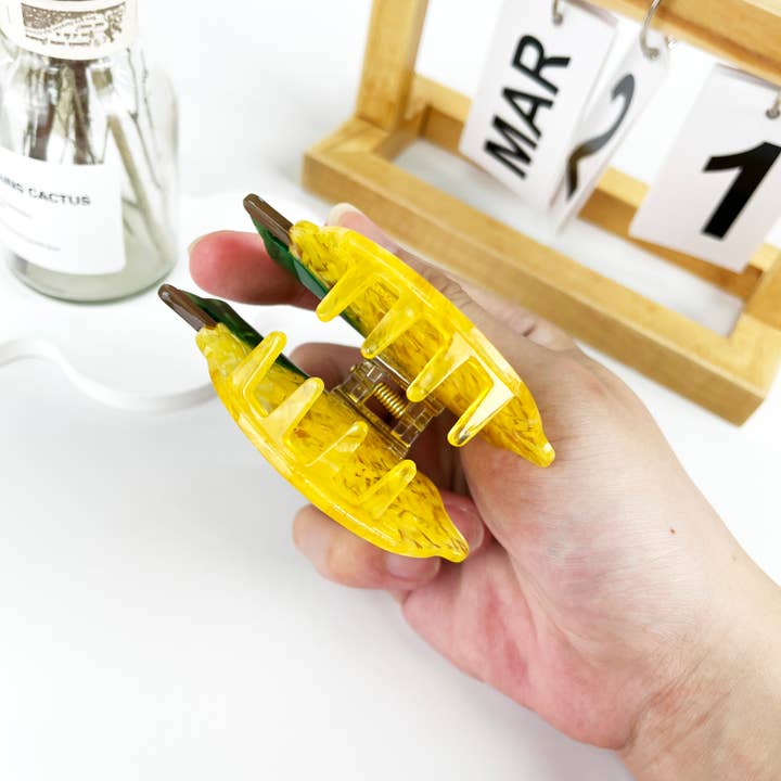 Yellow Lemon Fruit Hair Clip for wholesale on Faire