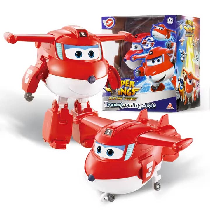 Alpha Toys - Wholesale Toy Plane - Kids - Super Wings 5" Transforming Jett Airplane Toy