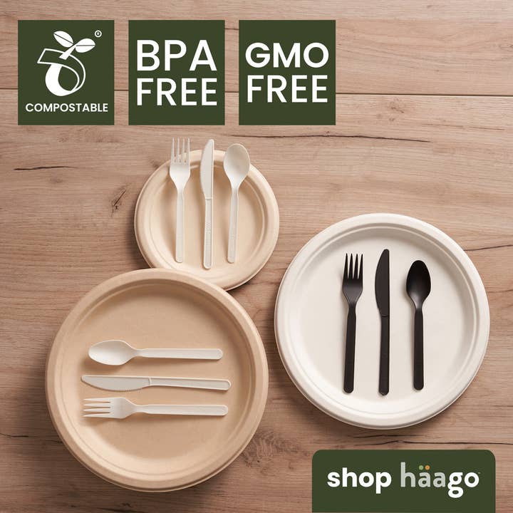 Häago - Wholesale Assorted Cutlery Set - 200 Biodegradable PLA Spoons3