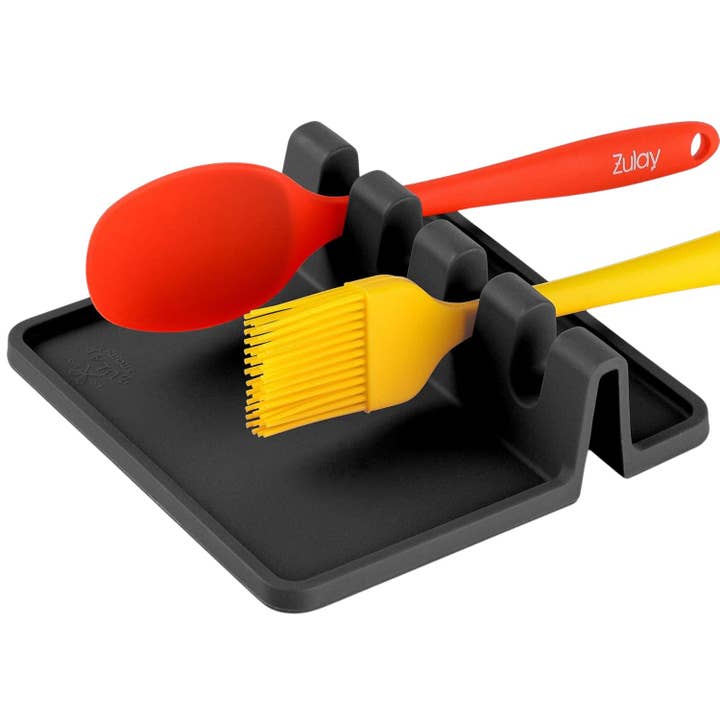 Zulay Kitchen - Wholesale Spoon Rest - Silicone Utensil Rest with Drip Pad for Multiple Utensils11