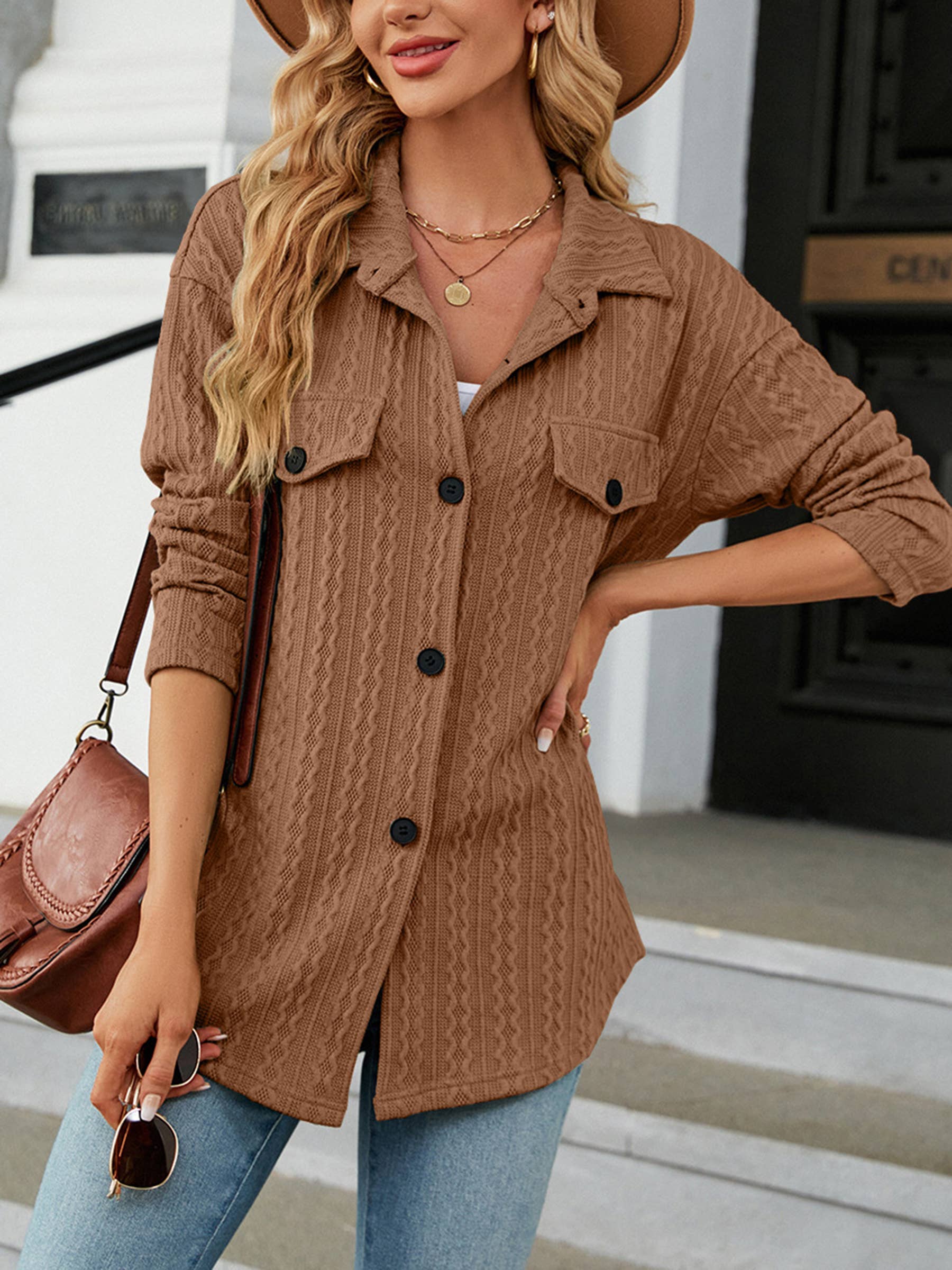 Wholesalesir - Wholesale Jacket - Women's - 3D Jacquard Single Breasted Casual Jacket3