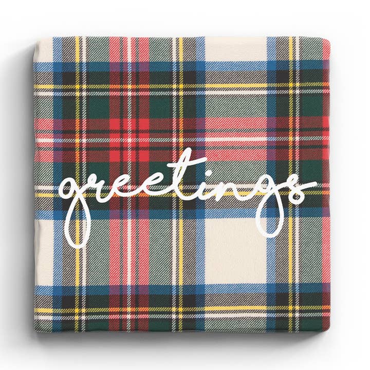 Greetings - Marble Coaster (Christmas) for wholesale by Paisley & Parsley