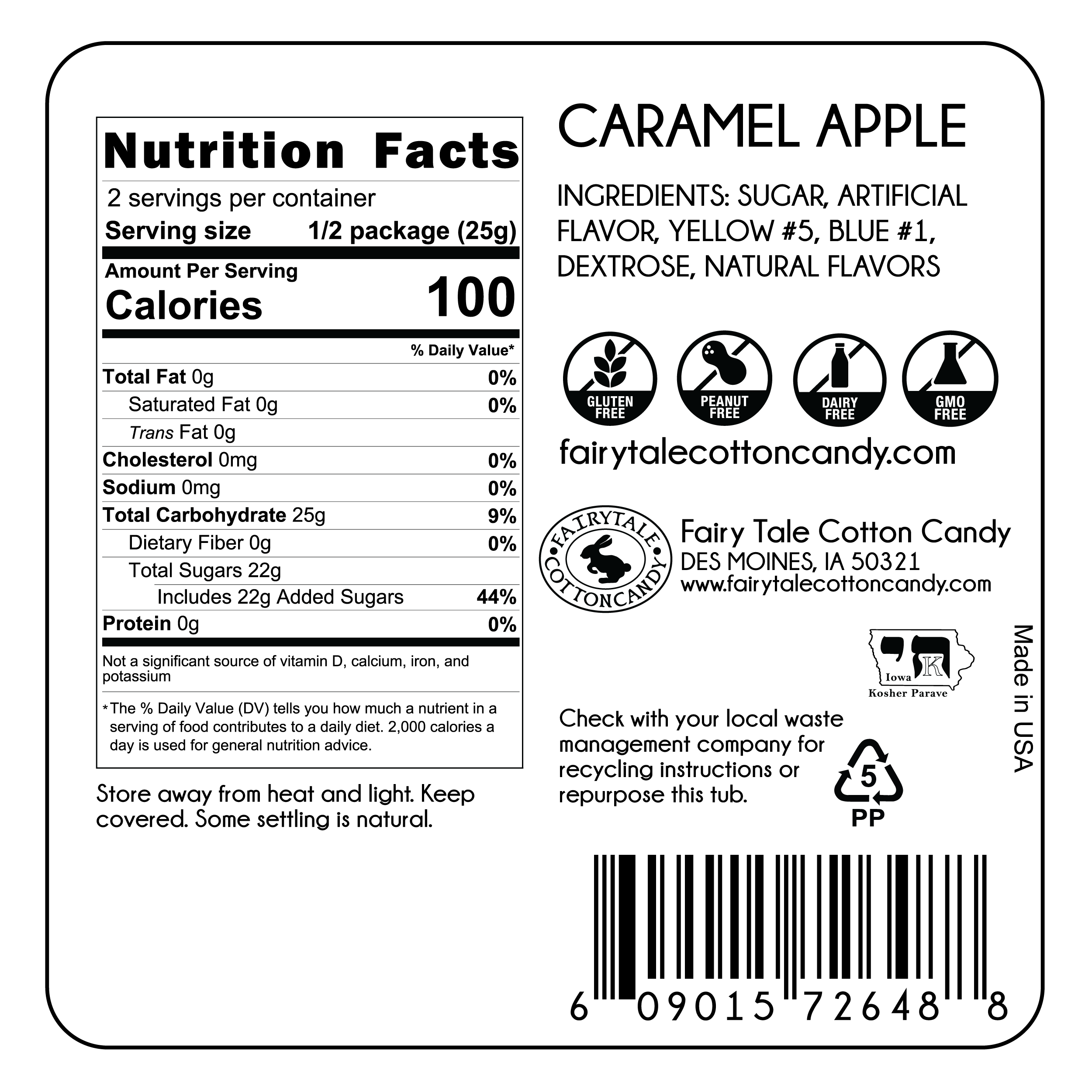 Fairy Tale Cotton Candy - Wholesale Cotton Candy - Caramel Apple Cotton Candy1