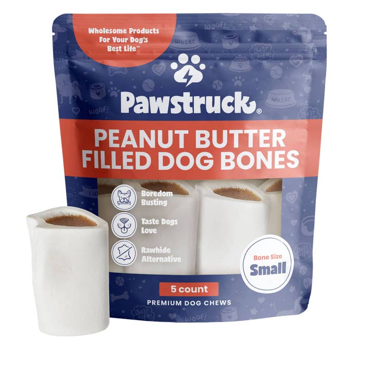 Peanut Butter Filled Dog Bones (Small) for wholesale by Pawstruck