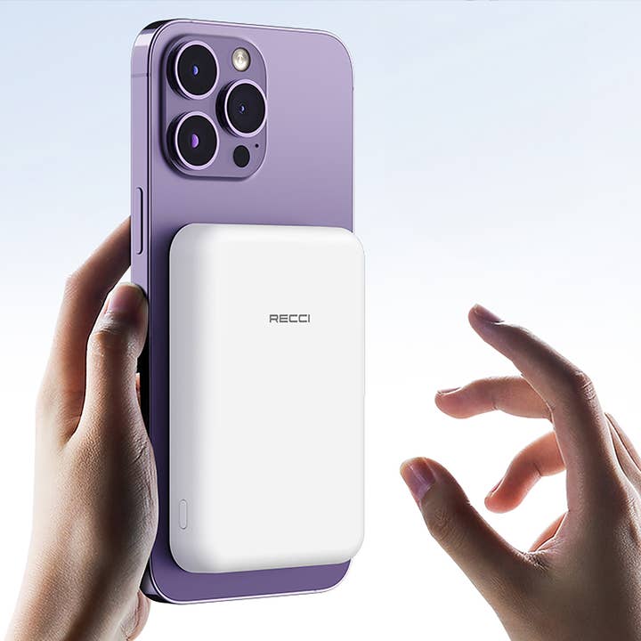 BATERÍA EXTERNA MAGNÉTICA 10000mAh BLANCA para venta al por mayor de sanis enterprises, inc