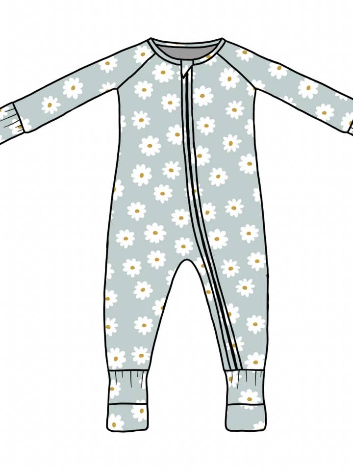 PREORDER Daisy Bamboo Zippy for wholesale by Sue + Jane