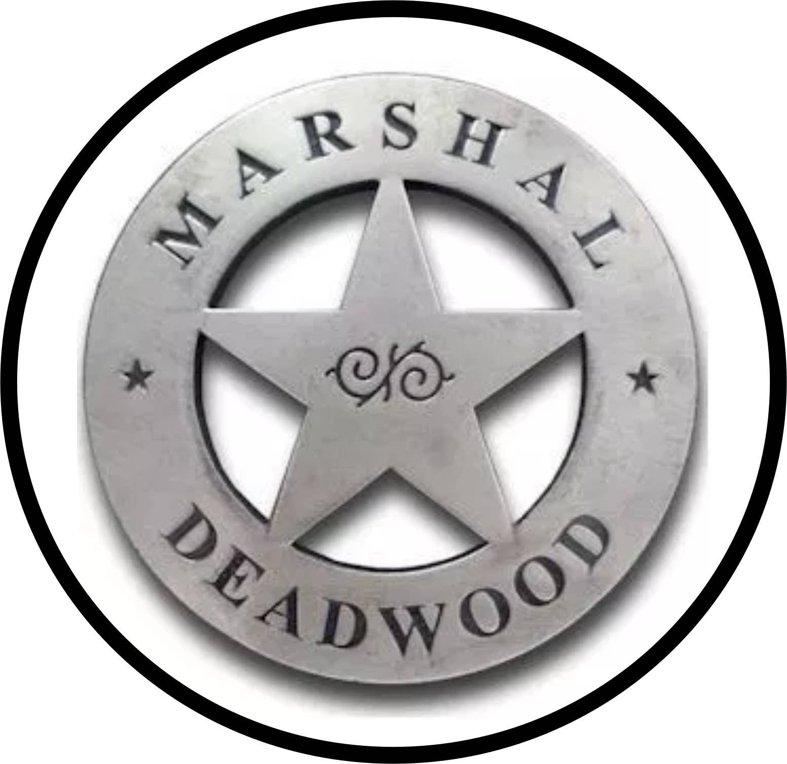 BMS BIZ - Wholesale Ornament - Marshal Deadwood Old West Badge Christmas Holiday Ornament