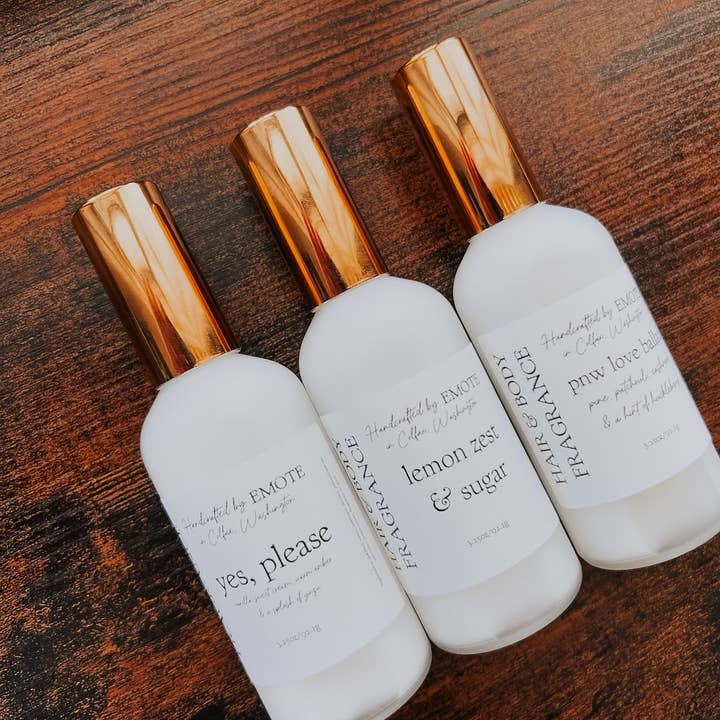 EMOTE - Wholesale Face & Body Mist/Water - Lemon Zest & Sugar Hair + Body Spray