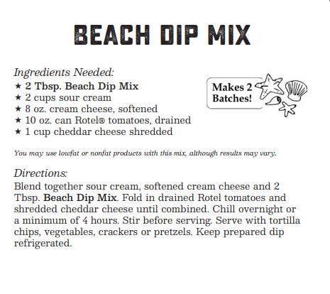 Country Home Creations - Wholesale Dip - Coastal Kitchen Beach Dip Mix2