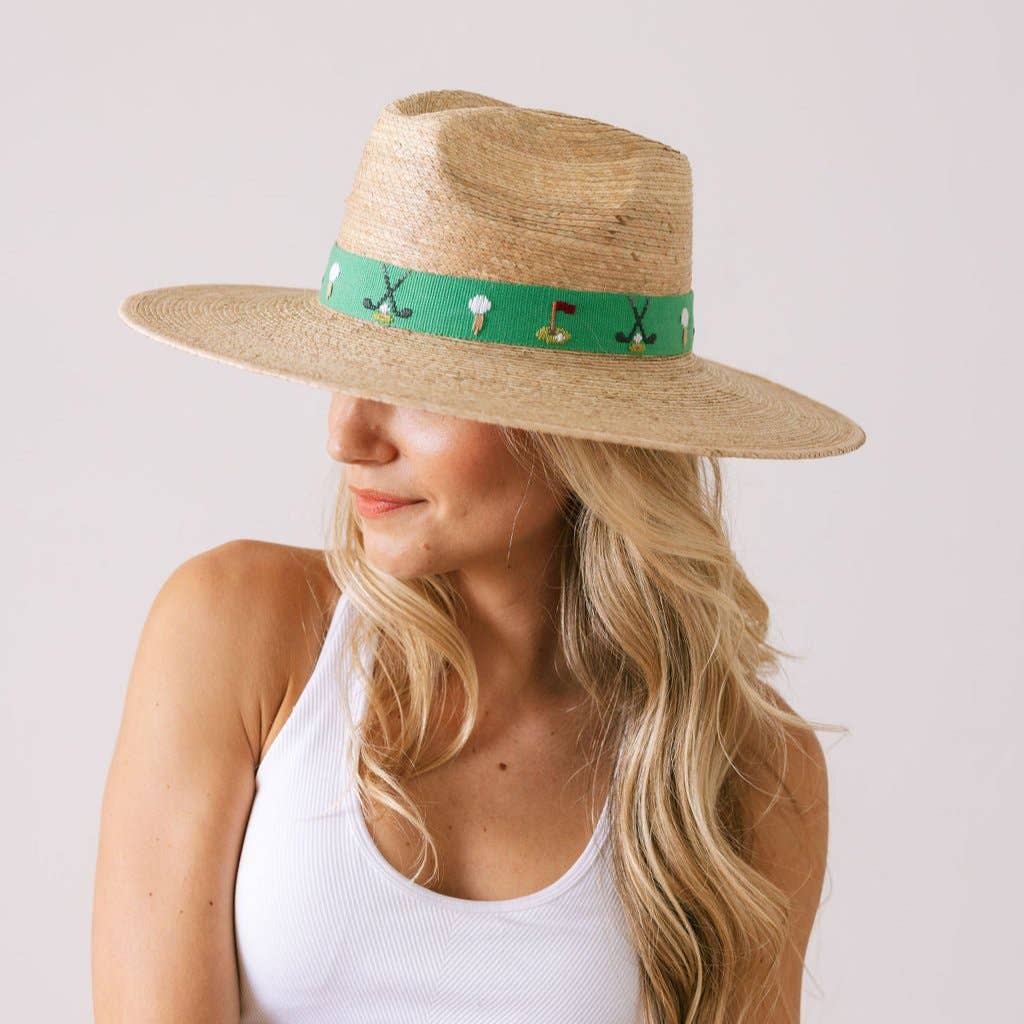Sunshine Tienda - Wholesale Boater Hat - Women's - Tee Time Palm Hat1