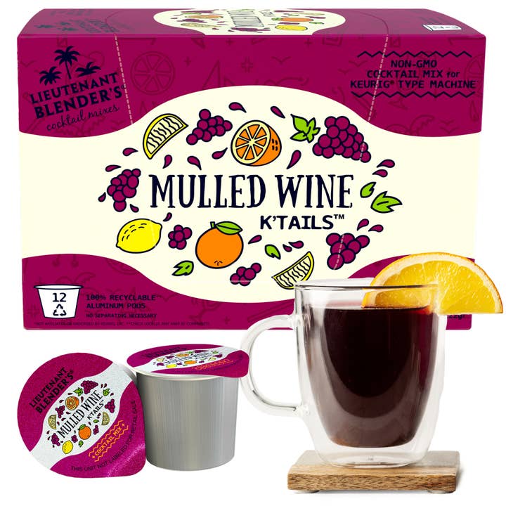 Mulled Wine K'Tails® Single Pod Cocktail Mixers 12 Ct for wholesale by Lieutenant Blender's Cocktail Mixes