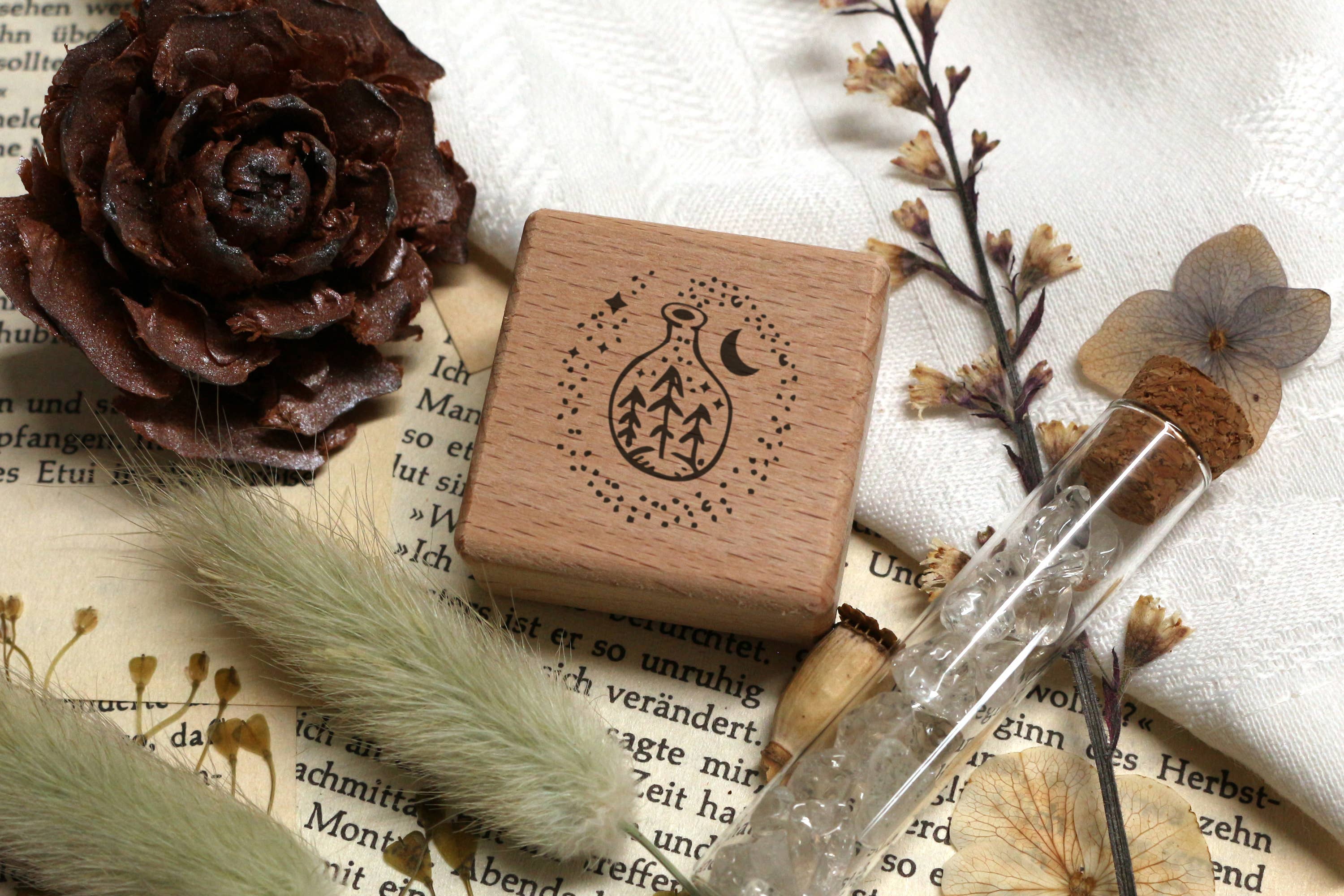 Emadam - Art & Design - Wholesale Rubber/Decorative Stamp - Stempel - A forest in a bottle0