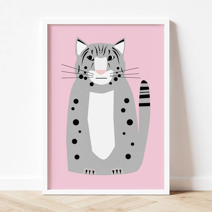 Snow Leopard - Art print A5/A4/A3 for wholesale by Salty Crayon