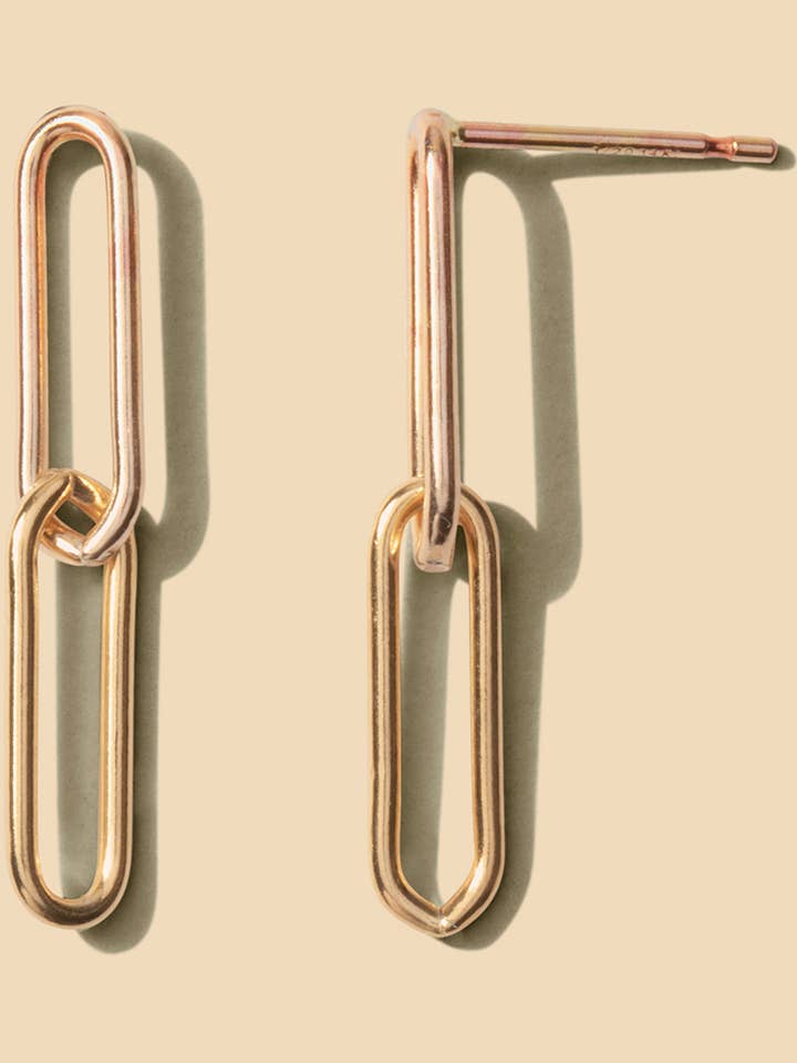 Haven Paperclip Earrings for wholesale by Everly Made