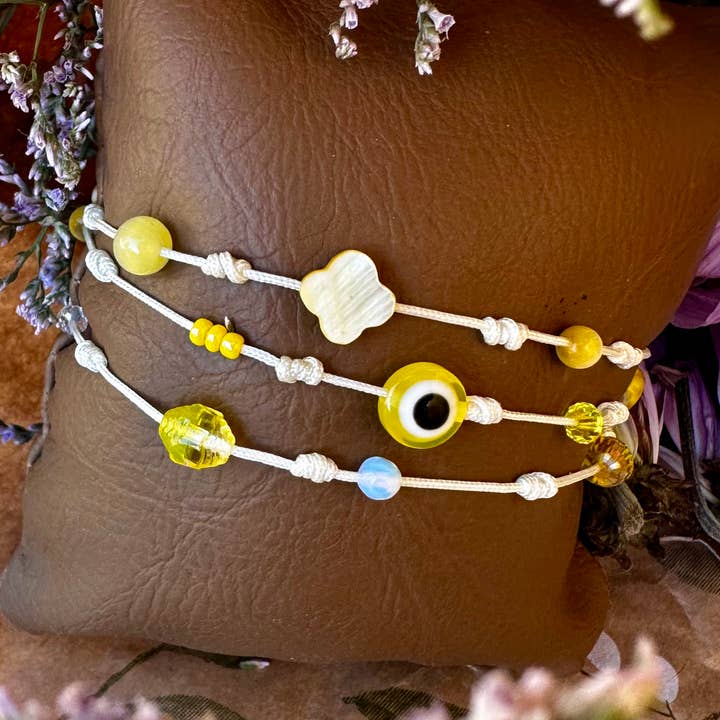 Dreifach gelbes Pop-Armband für den Großhandel von Atypiquement