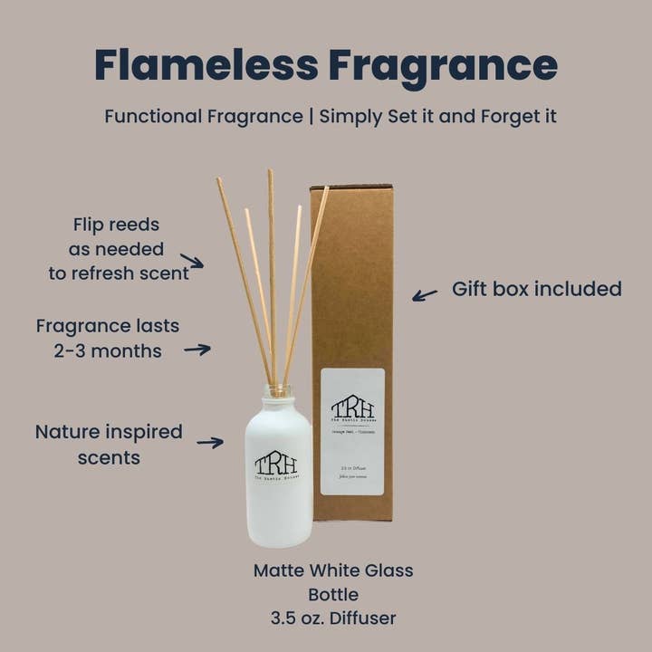 The Rustic House - Vente Diffuseur à tiges - Citronnelle et sauge | Diffuseur à roseau parfumé sans flamme | 3,5 oz