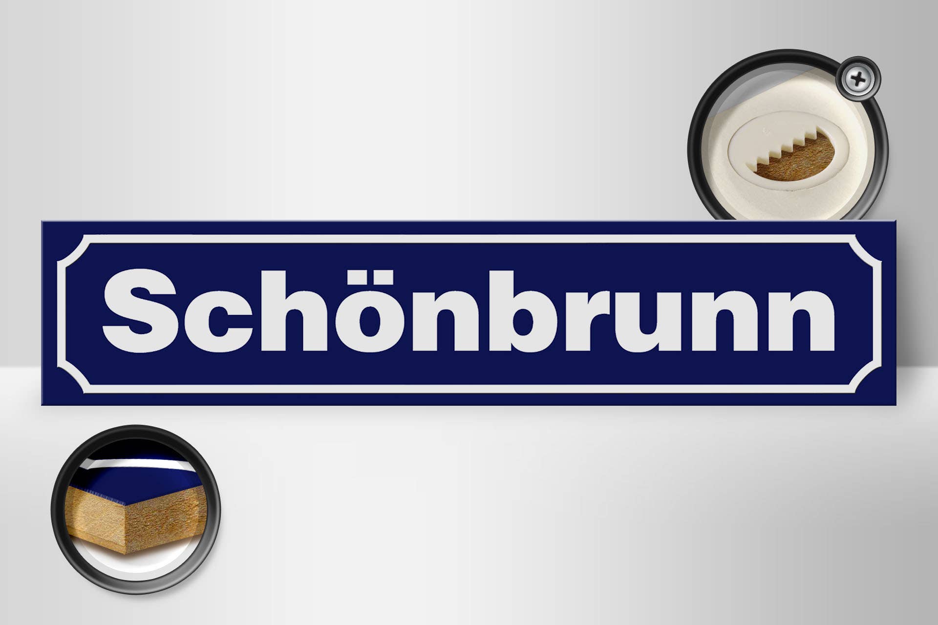 Femer - Wholesale Sign - Wooden sign notice 46x10cm Schönbrunn1