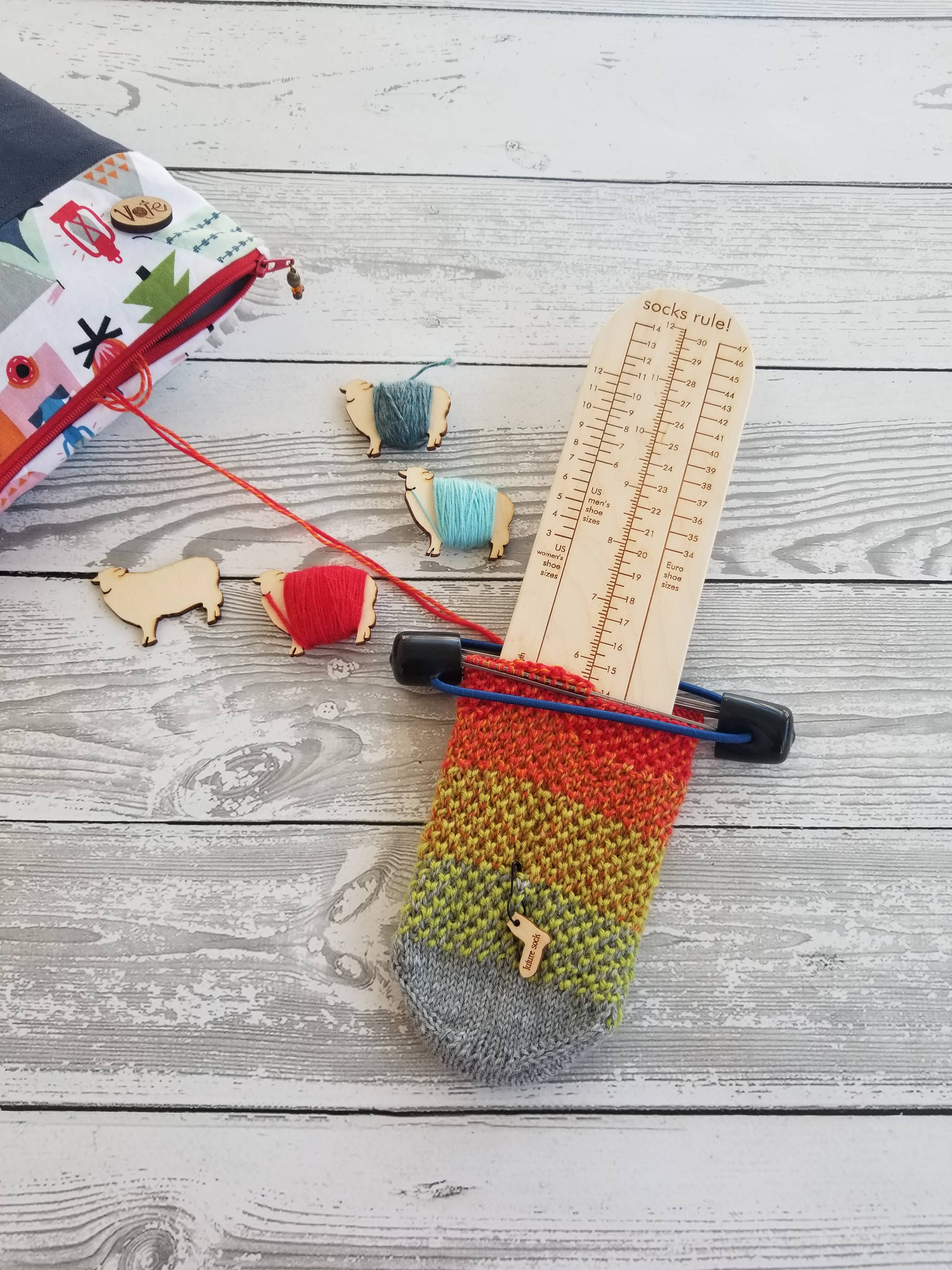 Katrinkles - Wholesale Knitting/Crochet Supplies - Socks Rule! - Ruler for Measuring Adult Socks3