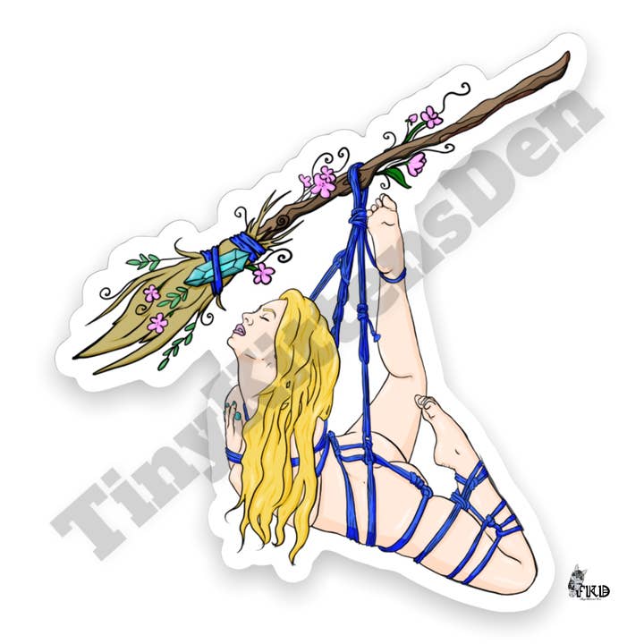 Witchy Shibari Vinyl Sticker voor wholesale door TinyKittensDen