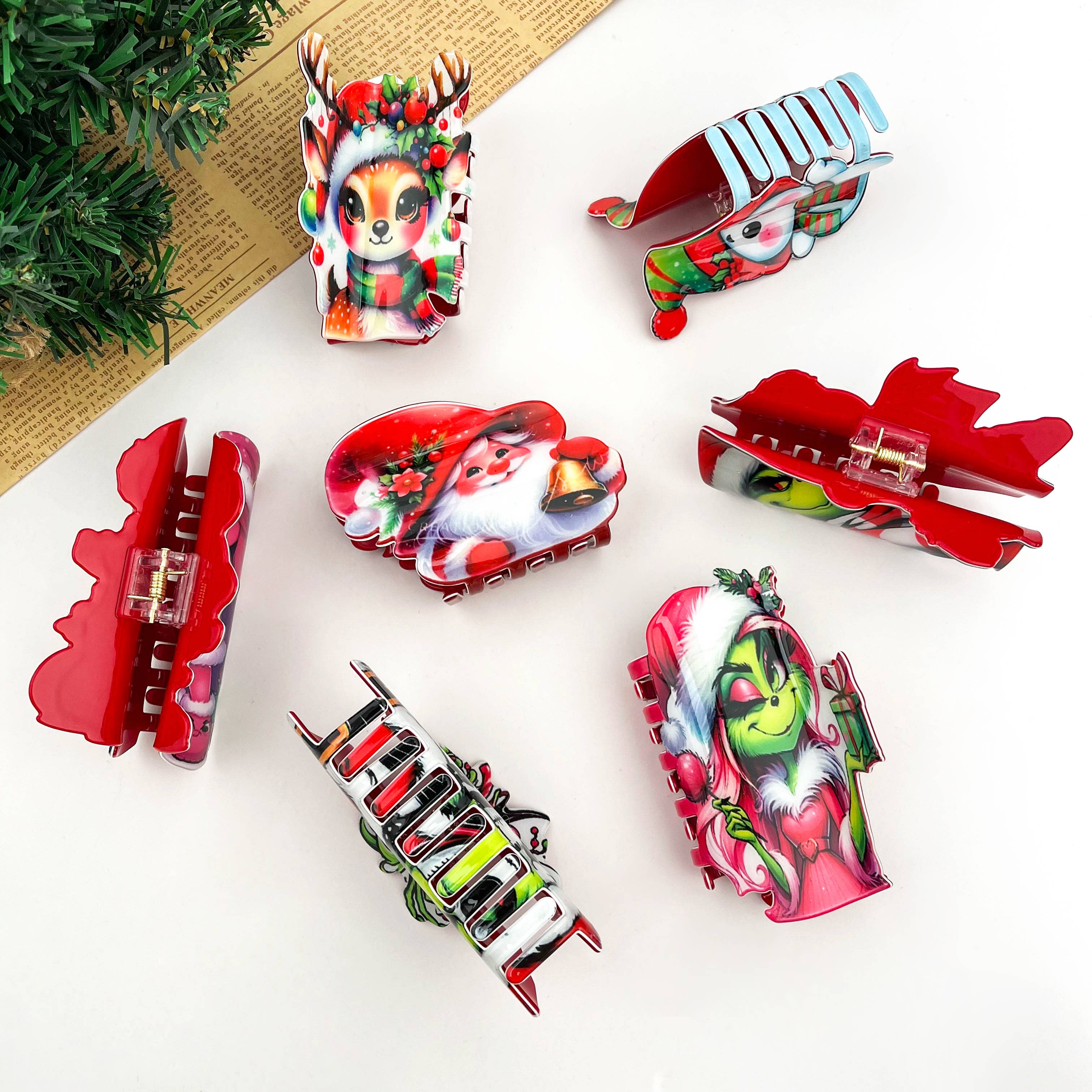 TheDivaSoap - Vente Pince à cheveux – femme - Série de pinces à cheveux de Noël, pince à cheveux amusante pour les fêtes8