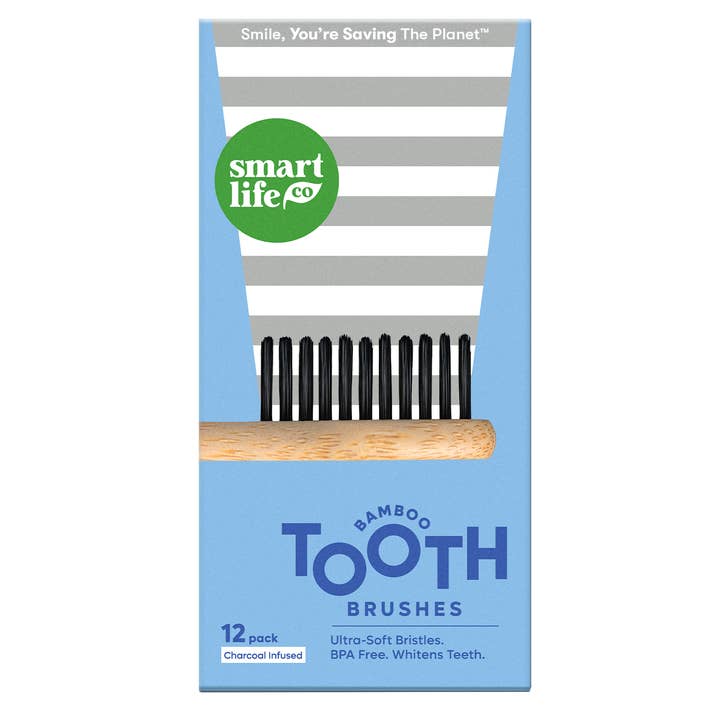 Brosses à dents en bambou - Pack de 12 pour la vente par SmartLifEco